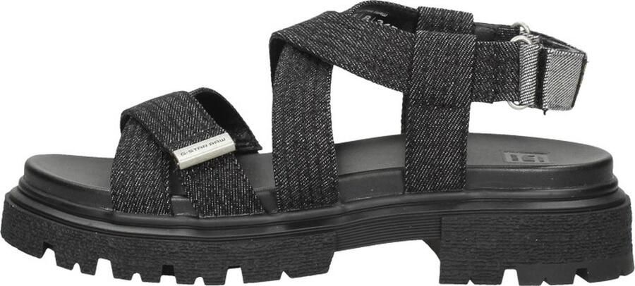 G-Star Chunky Denim Sandaal met Verstelbare Banden Black Dames - Foto 13