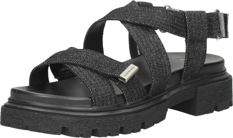 G-Star Chunky Denim Sandaal met Verstelbare Banden Black Dames - Foto 9