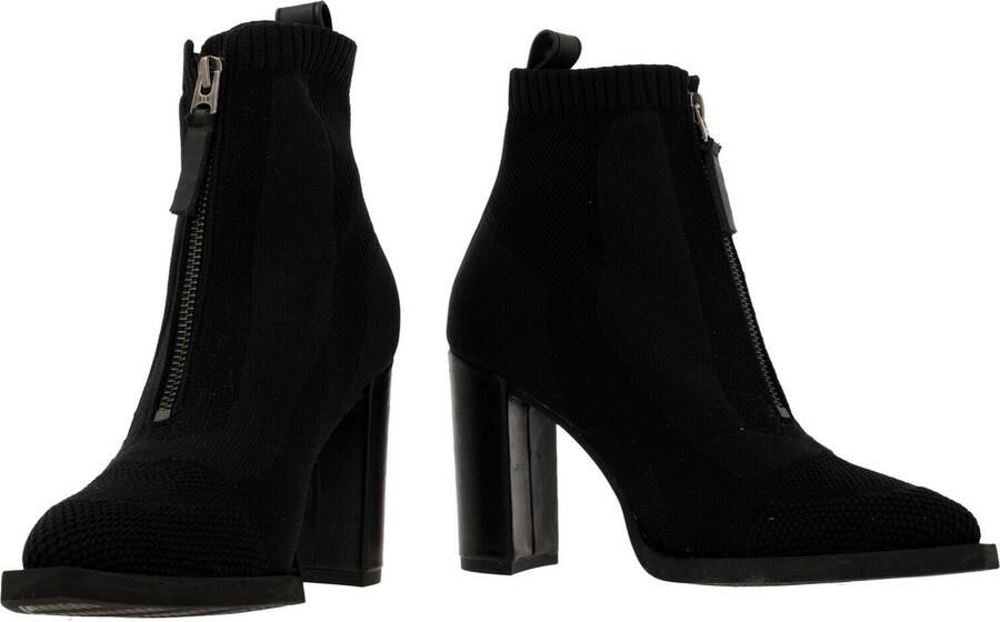 G-Star Gebreide enkellaars met blokhak en ritssluiting Black Dames - Foto 4