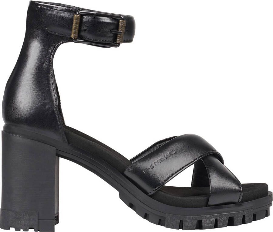 G-Star Trendy Leren Sandaal met Kruisband Black Dames - Foto 3