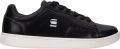 G-Star G STAR RAW Cadet Leather Heren Sneakers Sportschoenen Schoenen Zwart 2142 002509 BLK - Zwart