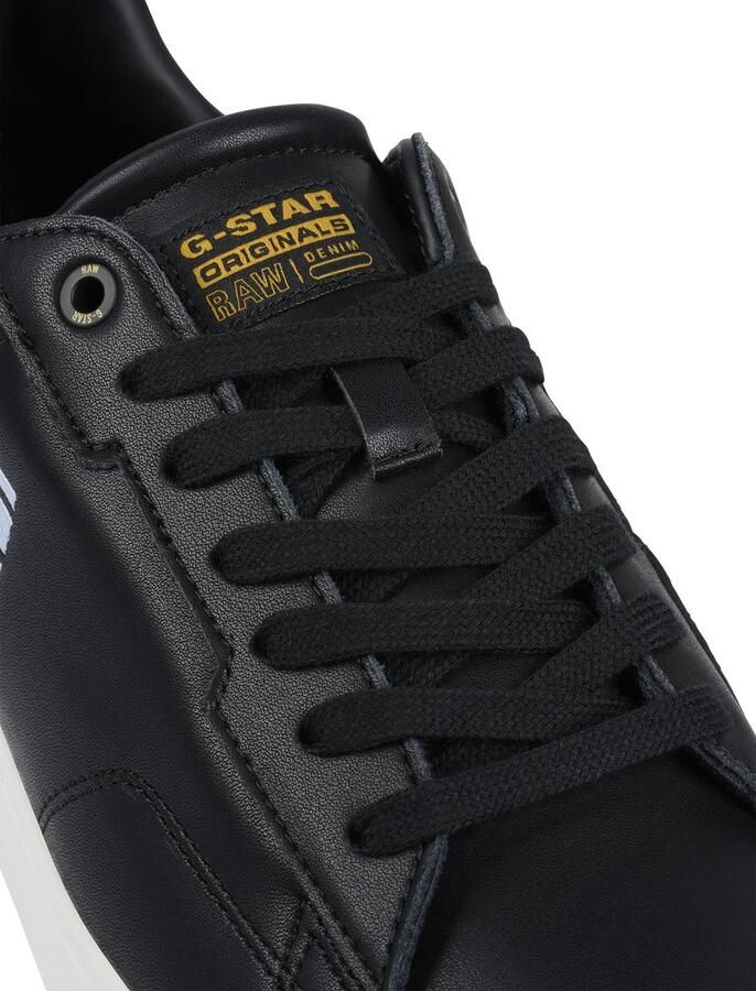G-Star G STAR RAW Cadet Leather Heren Sneakers Sportschoenen Schoenen Zwart 2142 002509 BLK - Foto 5