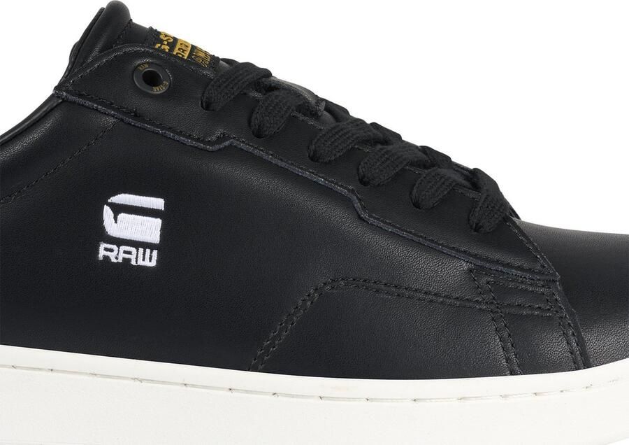 G-Star G STAR RAW Cadet Leather Heren Sneakers Sportschoenen Schoenen Zwart 2142 002509 BLK - Foto 6