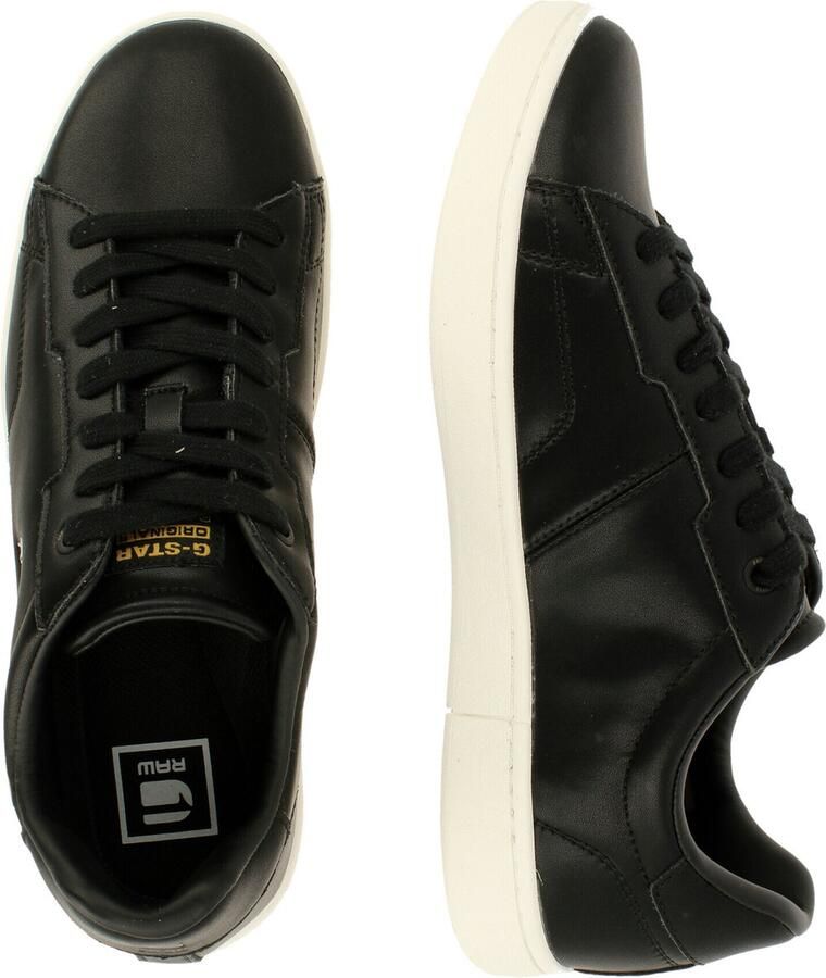 G-Star G STAR RAW Cadet Leather Heren Sneakers Sportschoenen Schoenen Zwart 2142 002509 BLK - Foto 3