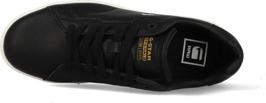 G-Star G STAR RAW Cadet Leather Heren Sneakers Sportschoenen Schoenen Zwart 2142 002509 BLK - Foto 12