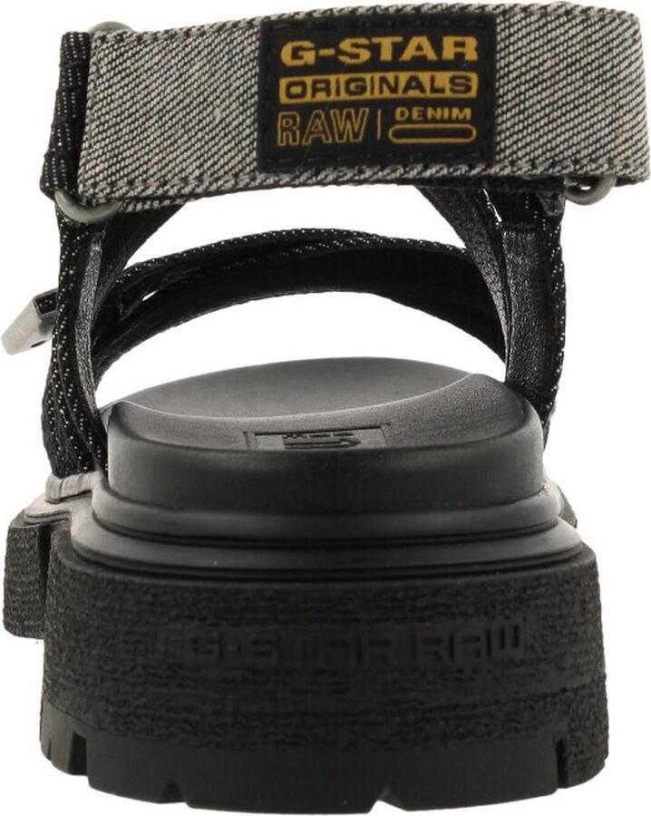 G-Star Chunky Denim Sandaal met Verstelbare Banden Black Dames - Foto 3