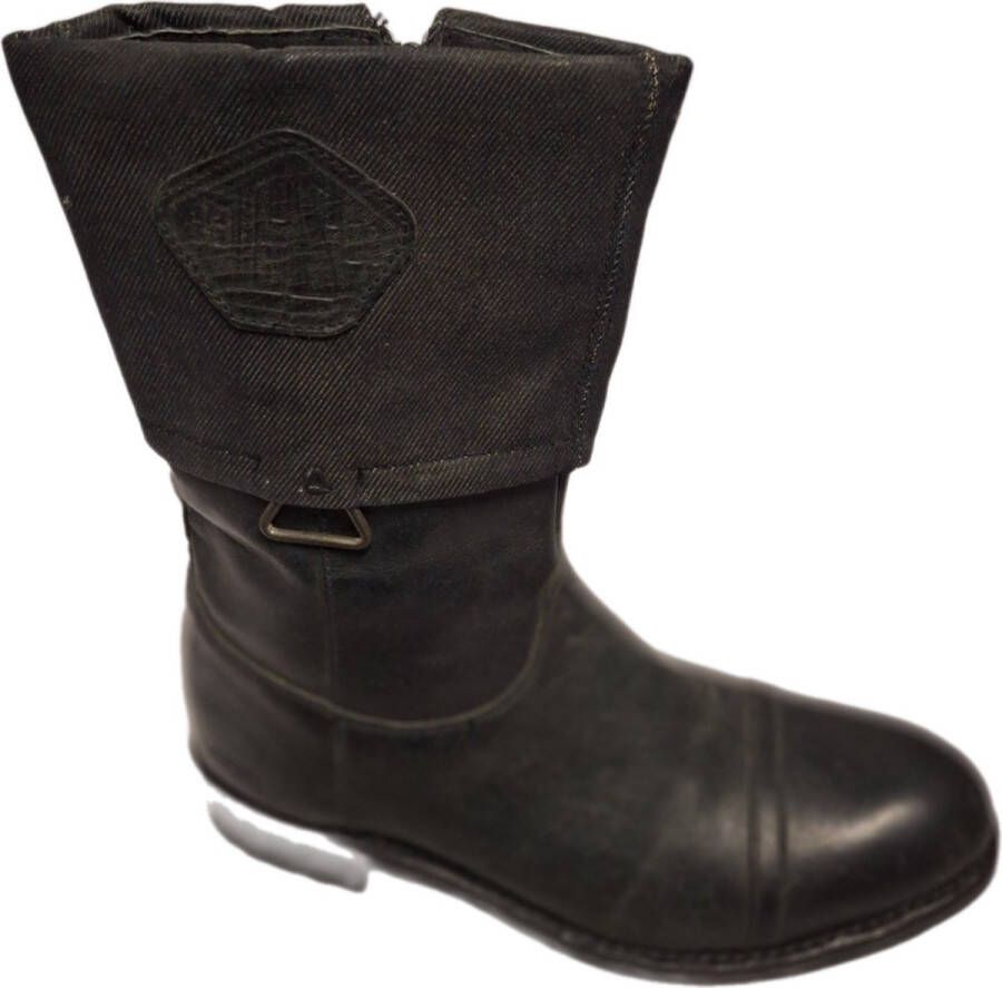 G-STAR -HALF LEATHER BOOTS -GS41565 200-BLACK