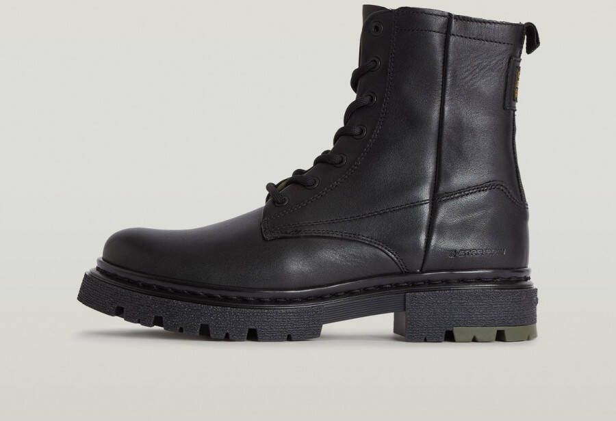 G-Star G Star Raw Kafey Hgh Lace Lea Veterboots Laarzen Met Veters Dames Zwart - Foto 9