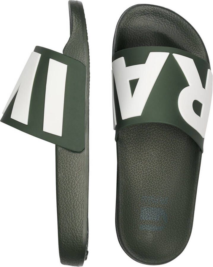 G-Star Lichtgewicht Polyurethaan Slipper met 3D RAW Design Green Dames