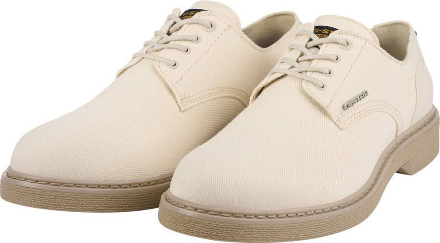 G-Star Stevige Canvas Veterschoen met Metalen Logo Beige Heren