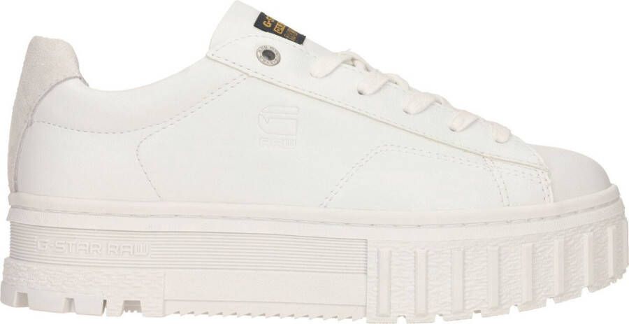 G-Star Modieuze PU Leren Sneaker met Rubberen Plateauzool White Dames - Foto 6