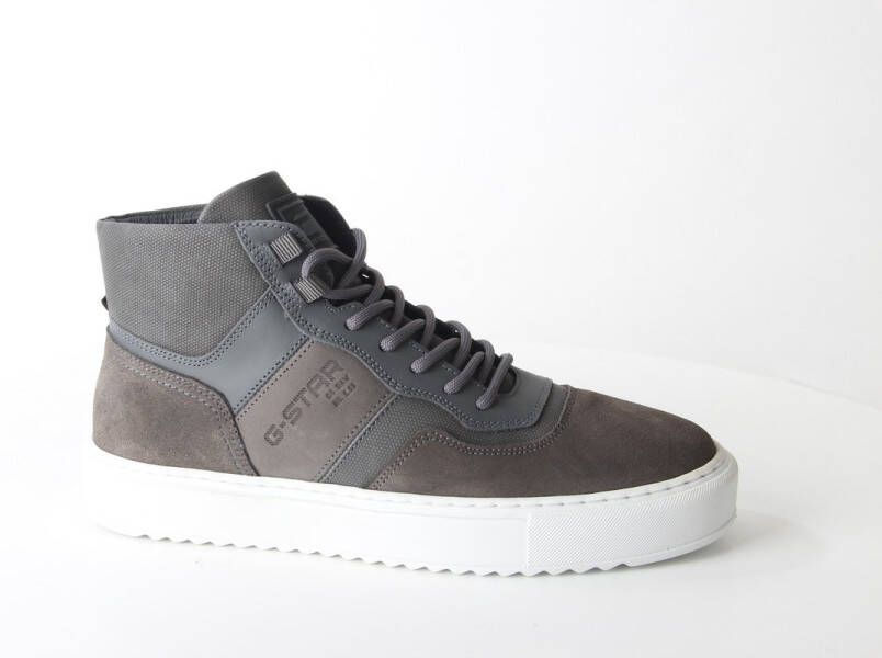 G-STAR Raw Rocup Ii Mid Lea M Hoge sneakers Leren Sneaker Heren Grijs
