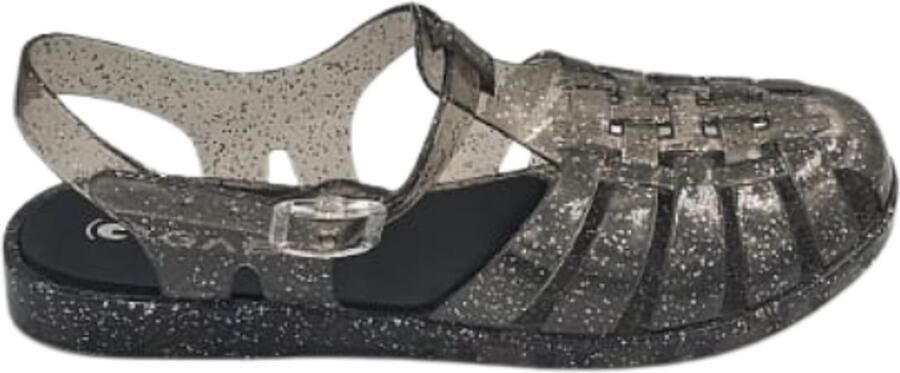 Gabi Berussa- Sandalet- Dames-Trendy Jelly Sandalen voor Dames Comfortabele Waterschoenen Gevlochten Design Gemaakt in Turkije -Glinsterend Zwart