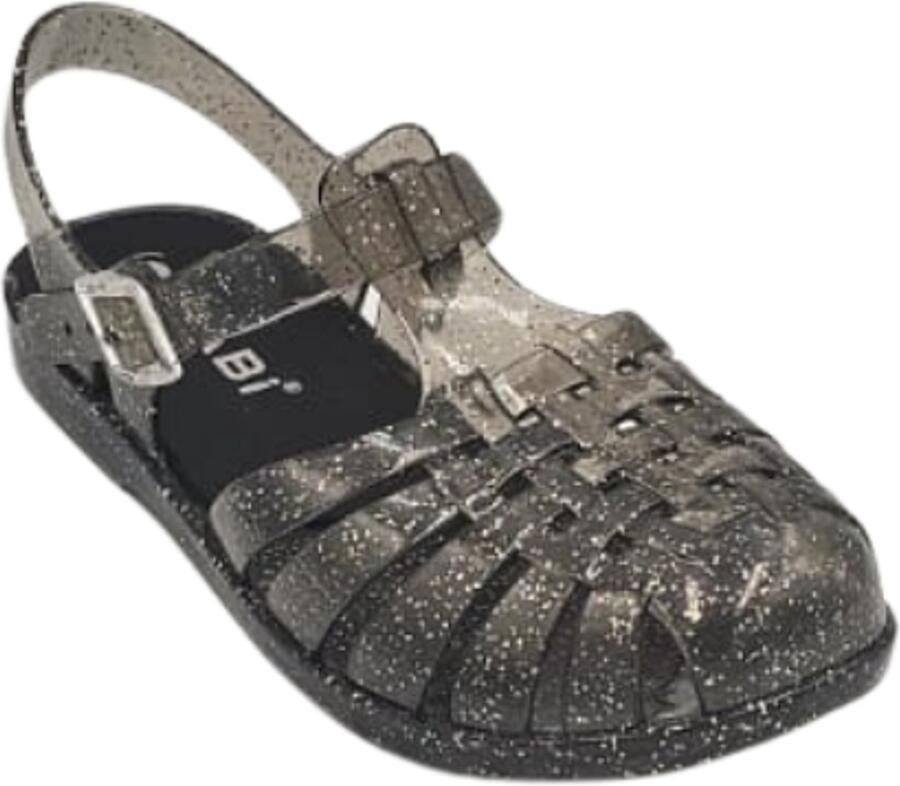 Gabi Berussa- Sandalet- Dames-Trendy Jelly Sandalen voor Dames Comfortabele Waterschoenen Gevlochten Design Gemaakt in Turkije -Glinsterend Zwart
