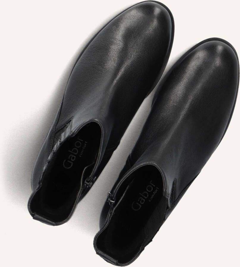 Gabor 022 Enkellaarsjes Enkelboots met rits Dames Zwart