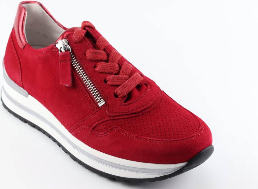 Gabor Sneaker 06.528.68 Rubin Rood Suède Wijdte H