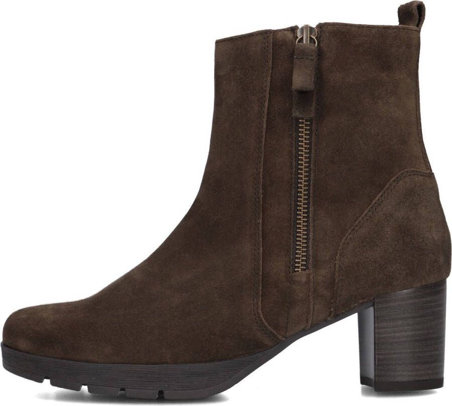 Gabor 073 Enkellaarsjes Enkelboots met rits Dames Bruin