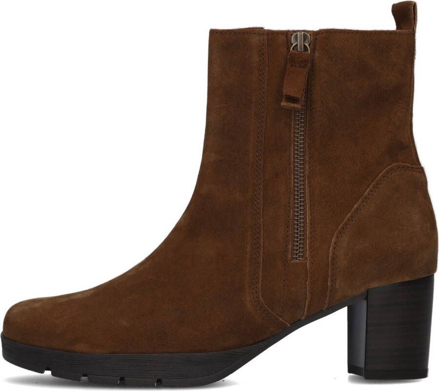 Gabor 073 Enkellaarsjes Enkelboots met rits Dames Cognac