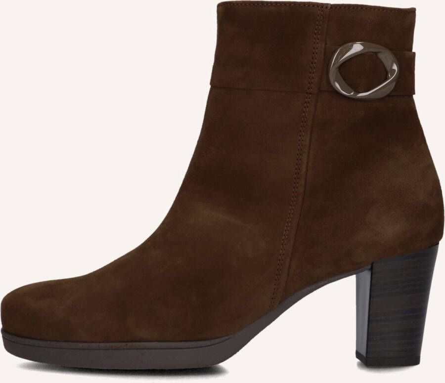 Gabor 083 Enkellaarsjes Enkelboots met rits Dames Bruin
