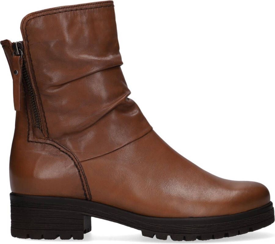 Gabor 092 Enkellaarsjes Enkelboots met rits Dames Cognac