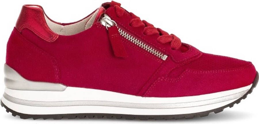 Gabor Rode Lage Sneaker Comfort Collectie Red Dames