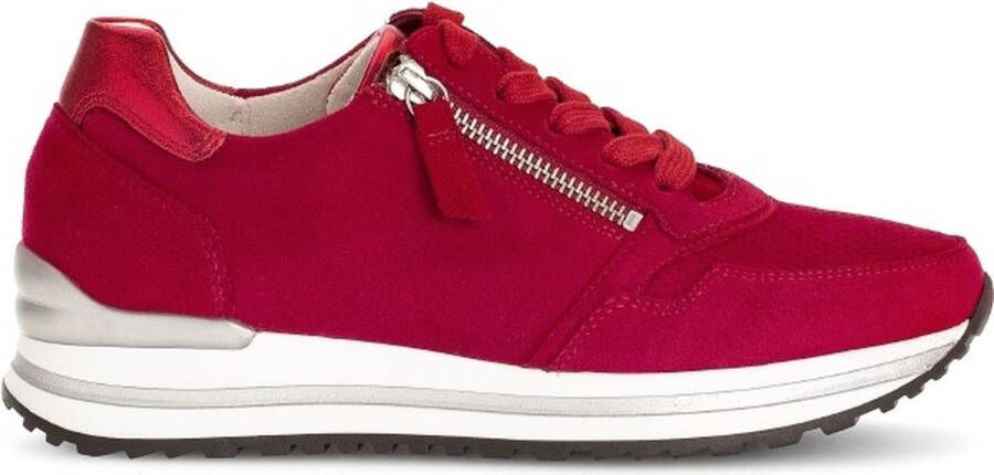 Gabor Sneakers met sleehak Turijn vrijetijdsschoen lage schoen veterschoen met verwisselbaar voetbed h-breedte