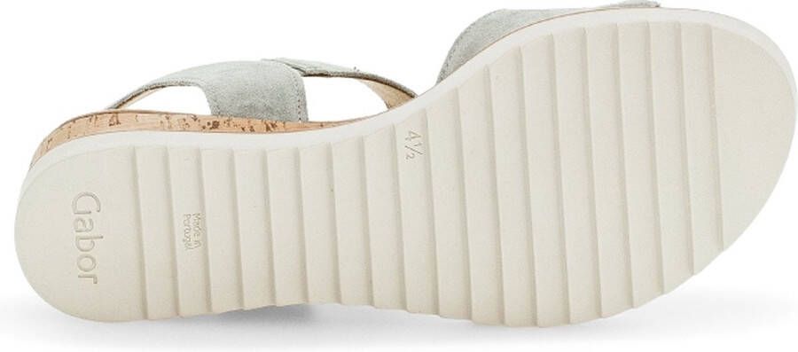 Gabor Pistache Velours Sandalen Green Dames