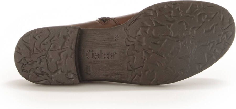 Gabor Cognac Leren Enkellaarzen Brown Dames