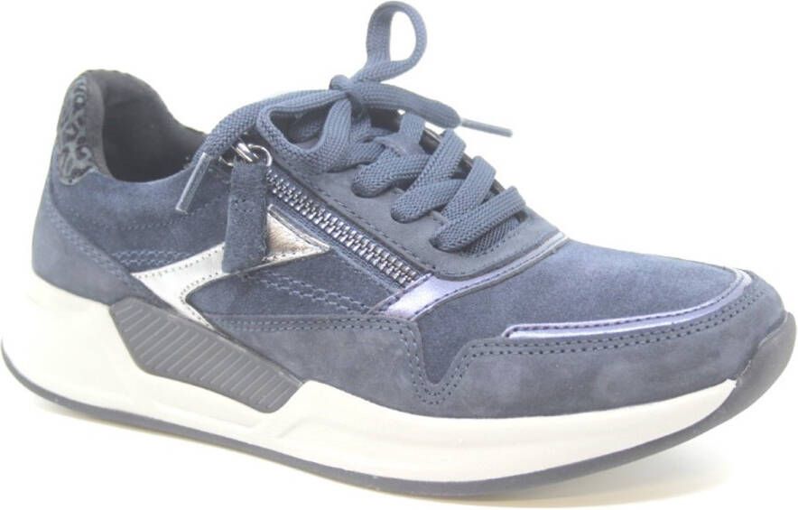 Gabor Rollingsoft Sneakers met sleehak veterschoenen lage schoen vrijetijdsschoen met zijrits - Foto 2