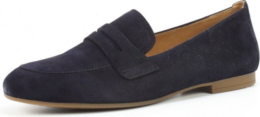 Gabor Zwarte Loafers met Klassieke Cut Out Blue Dames