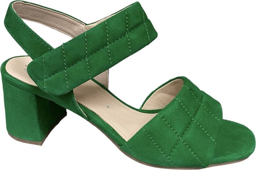 Gabor 21.711.19 Samth. Verde-sandalen met hak-pumps