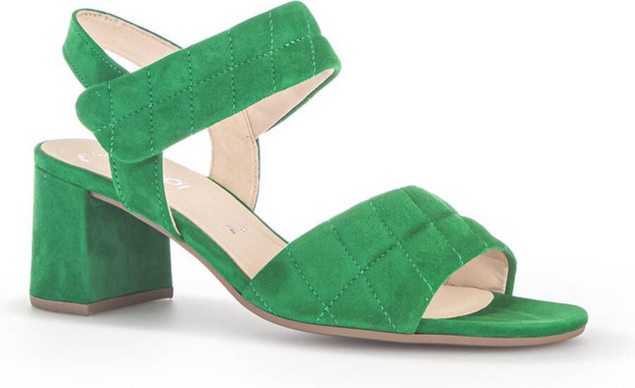 Gabor 21.711.19 Samth. Verde-sandalen met hak-pumps