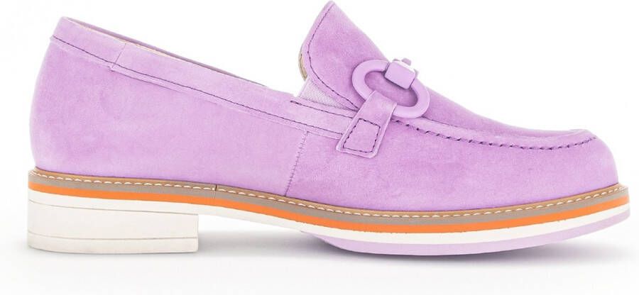 Gabor Comfortabele Suède Loafer voor Dames Purple Dames