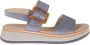 Gabor Blauwe Suède Sandalen Klittenbandsluiting Blue Dames - Thumbnail 1