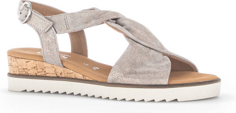 Gabor Leren Dames Sandaal met Lichtgewicht Zool Beige Dames - Foto 4