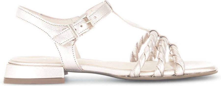 Gabor Gouden platte sandalen Yellow Dames