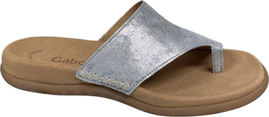 Gabor 23.700-66 Caruso Metallic Aquamari-slipper -slipper voetbed