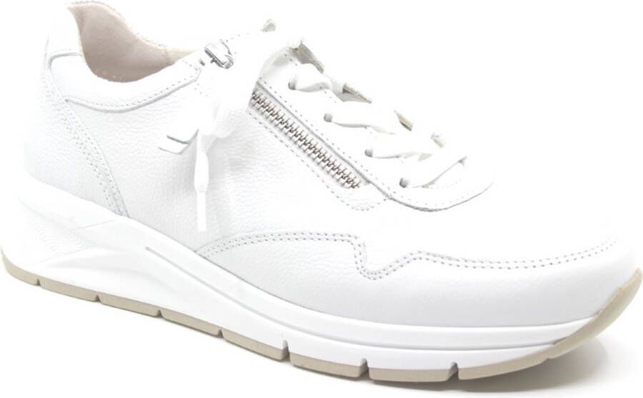 GABOR Lage Sneakers Dames 587 Maat: 42 5 Materiaal: Leer Kleur: Wit - Foto 6