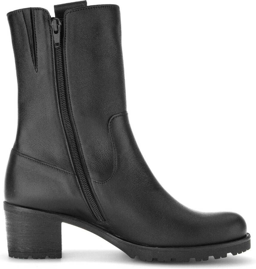 Gabor Elegante Leren Enkellaars Black Dames
