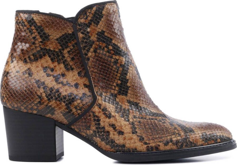 Gabor Whisky Bruine Reptiel Look Enkellaars Multicolor Dames