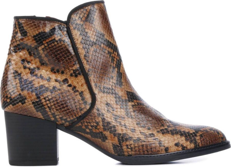 Gabor Whisky Bruine Reptiel Look Enkellaars Multicolor Dames