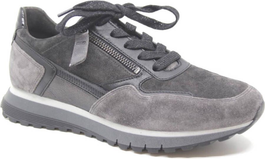 Gabor Velours Sportieve Casual Basket Gray Dames