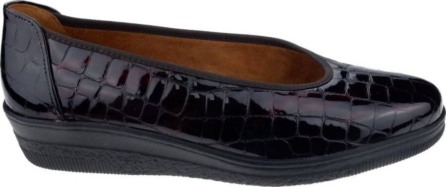 Gabor Rode Patent Dames Loafer Comfort Schoen Black Dames