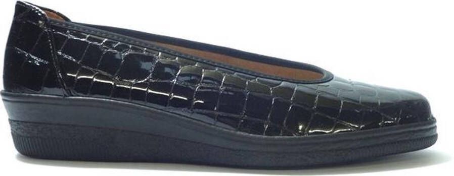 Gabor Dames Slip-on Crocoprint Patent Black Dames