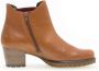 Gabor Cognac-bruine Leren Enkellaarsjes met Decoratieve Details Brown Dames - Thumbnail 1