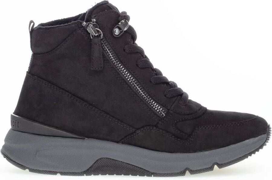 Gabor rollingsoft sensitive 56.885.47 dames rollende wandelsneaker zwart