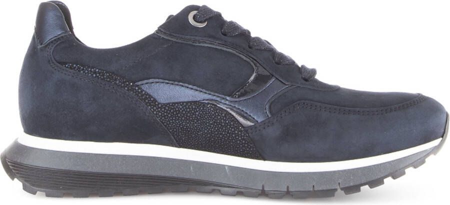 GABOR Lage Sneakers Dames 375 Maat: 37 5 Materiaal: Suède Kleur: Blauw