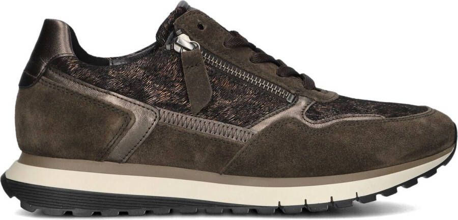 GABOR Lage Sneakers Dames 378 Maat: 41 Materiaal: Suède Kleur: Bruin