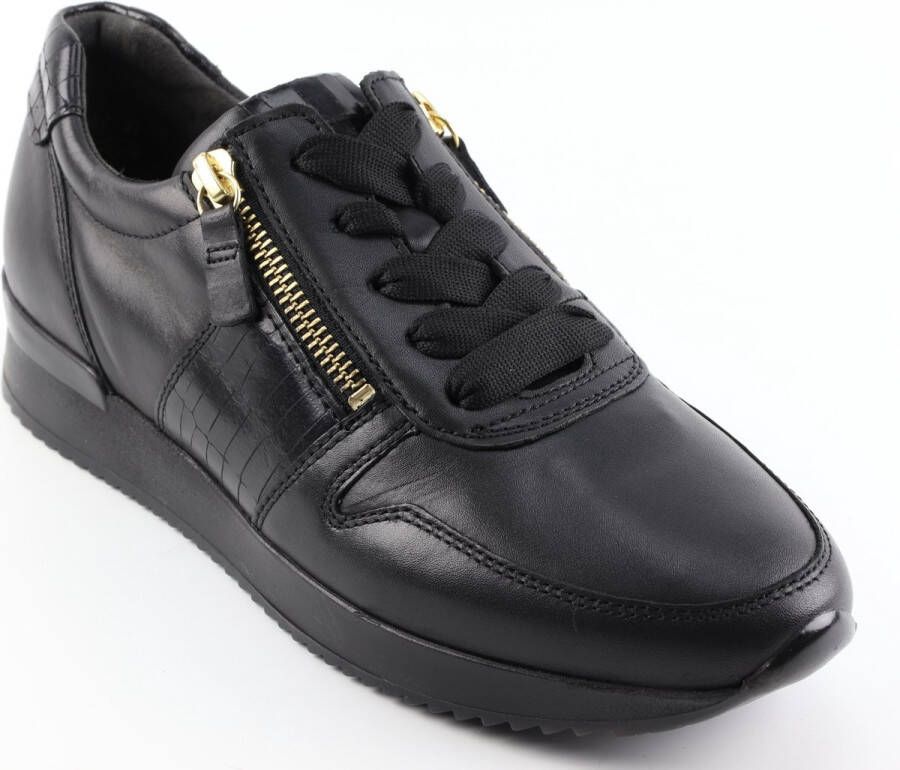 Gabor 420 Lage sneakers Leren Sneaker Dames Zwart