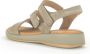 Gabor Beige Suède Sandalen met Velcro Sluiting Beige Dames - Thumbnail 1